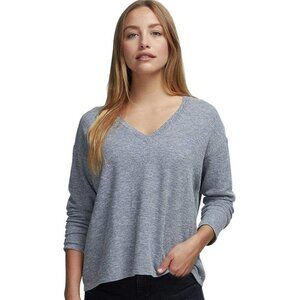 NWT Monrow Granite Thermal V-Neck in Granite